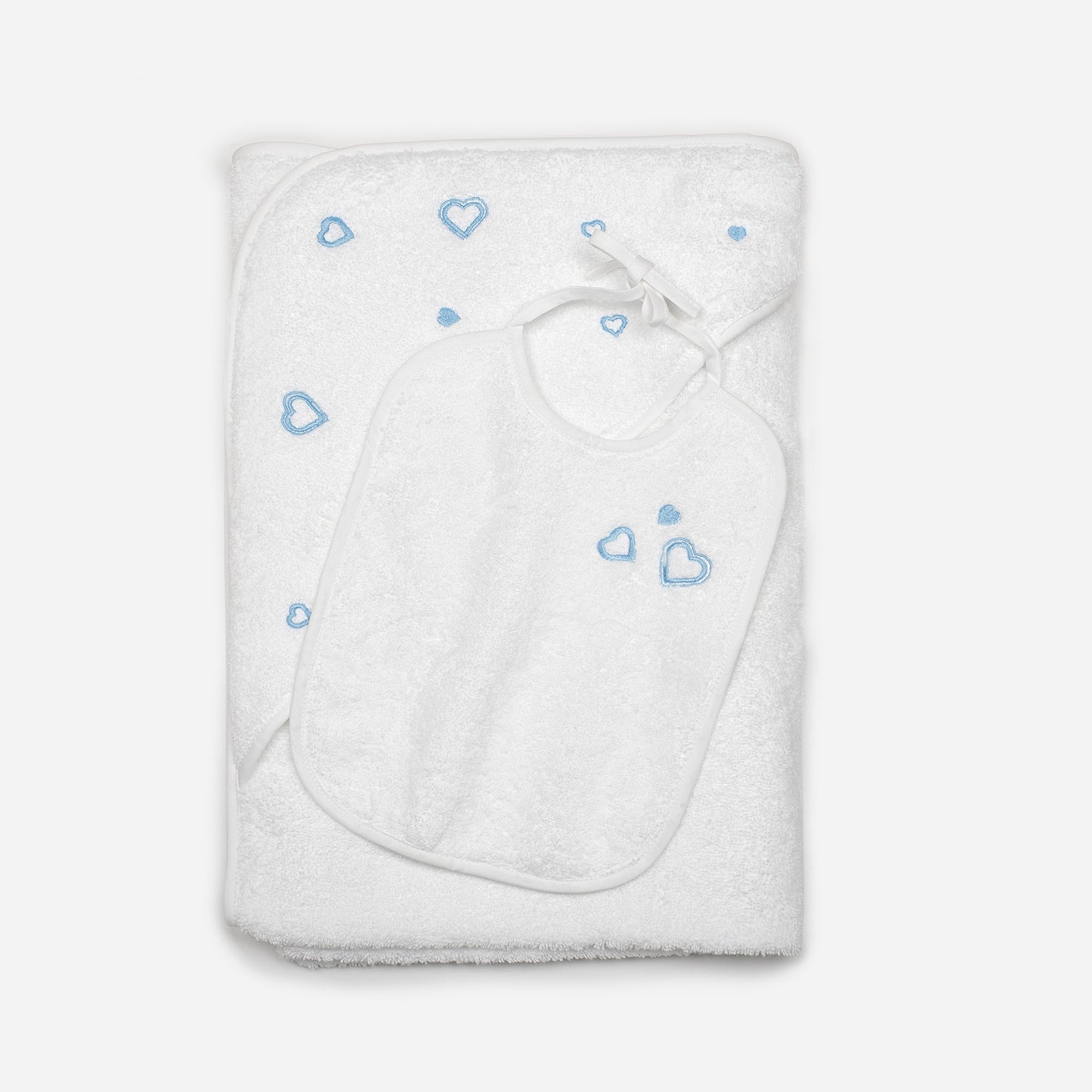 Set Bavoir et Sortie de Bain - Coeur