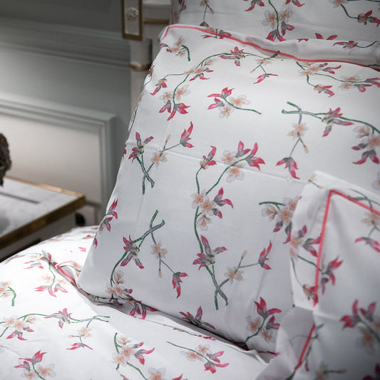 Parure de lit fleurs de cerisier - Satin 600 fils