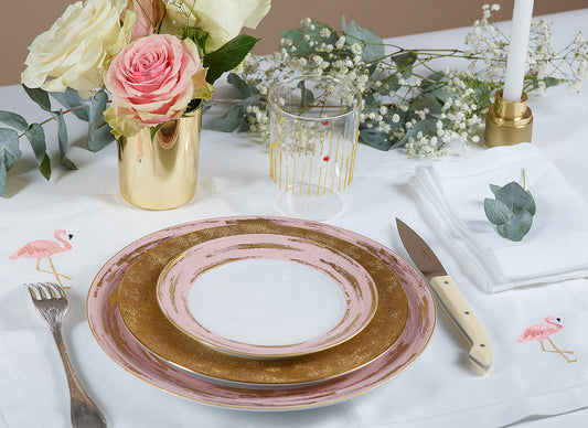 Service d'Assiettes Rose