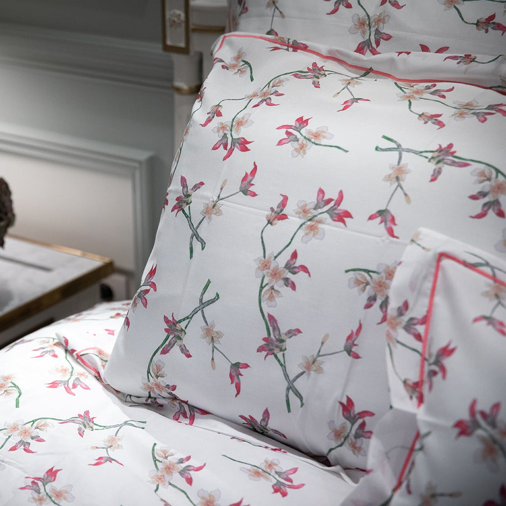 Parure de lit fleurs de cerisier - Satin 600 fils