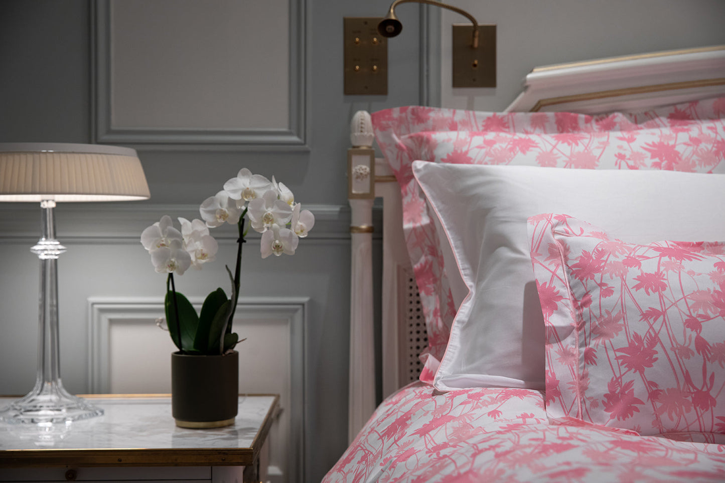 Parure de lit Jungle Rose - Voile de coton