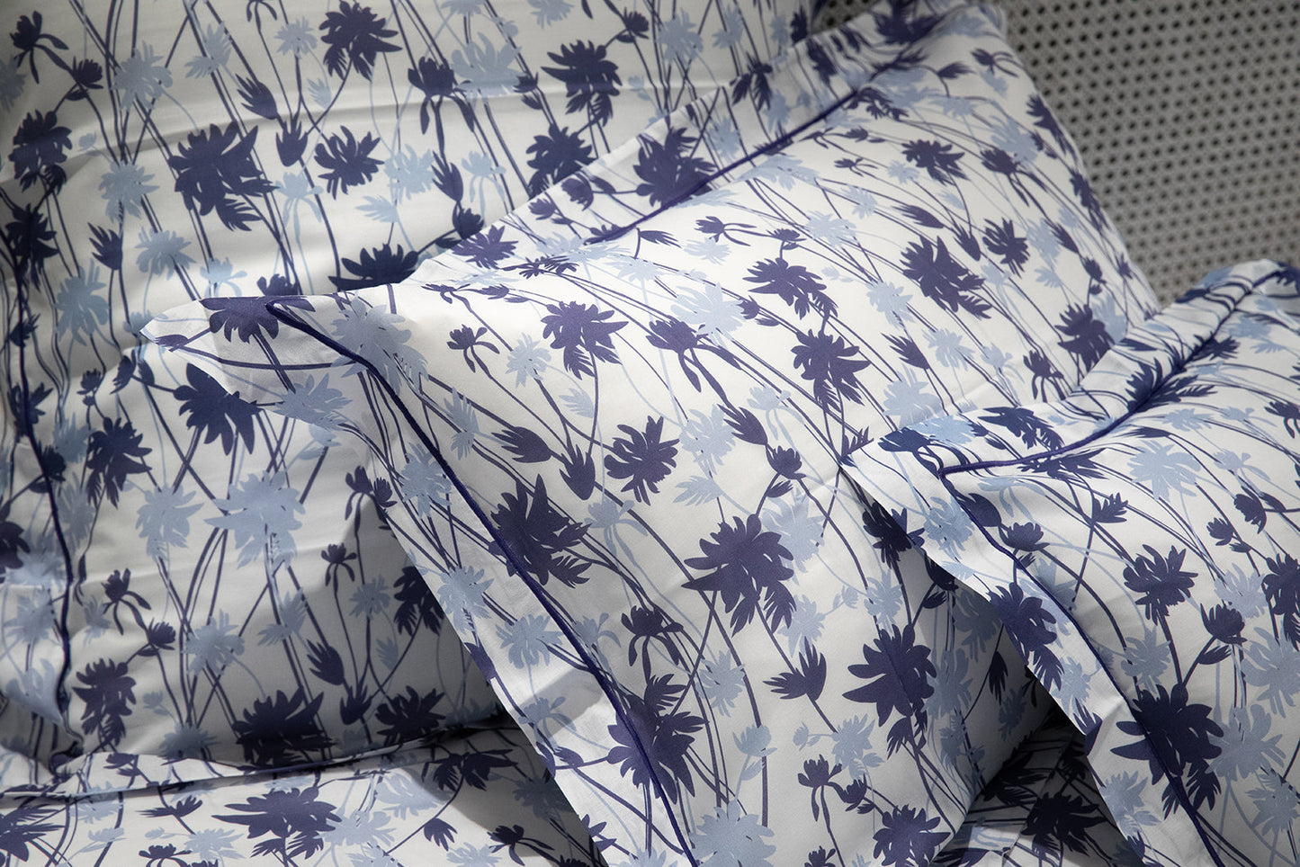 Parure de lit Jungle bleu- Satin 300 fils