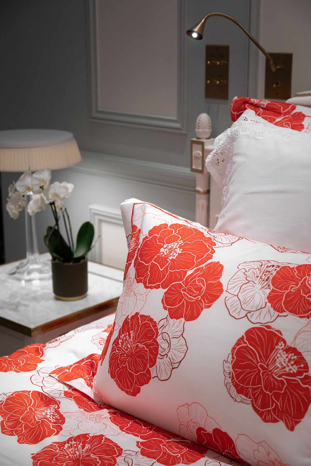 Parure de lit Pivoine - Voile de coton