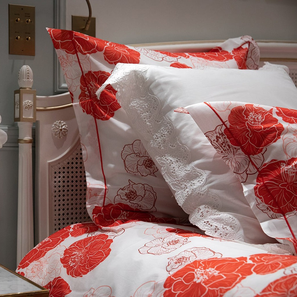 Parure de lit Pivoine - Voile de coton