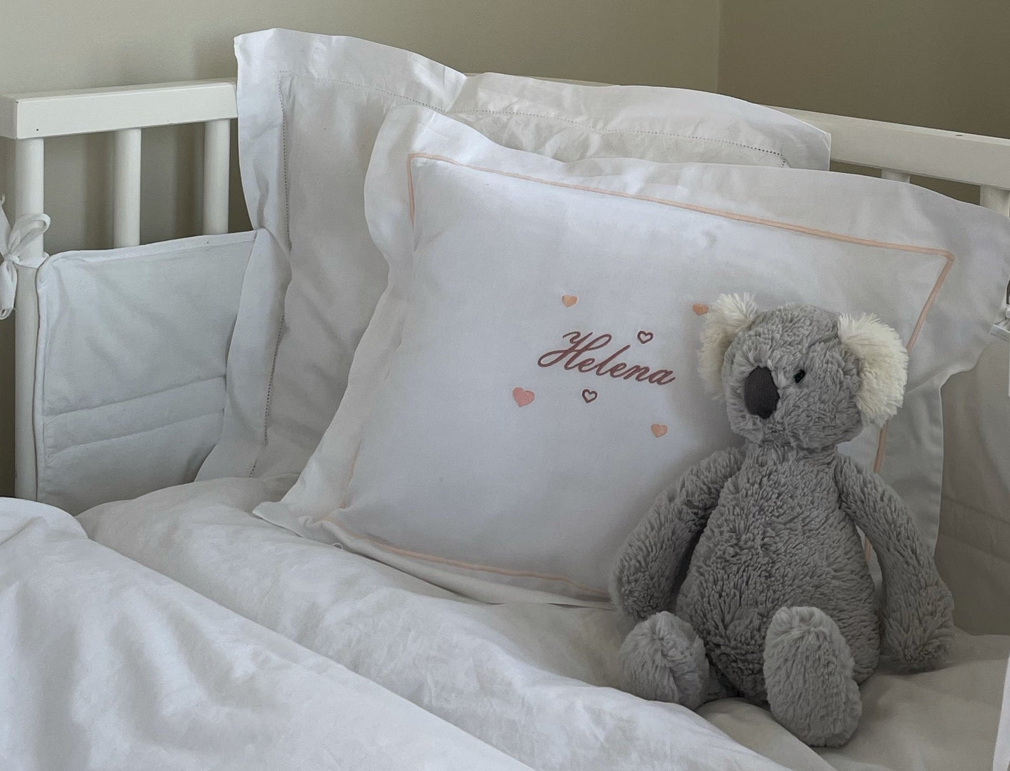 Taie en satin de coton personnalisée